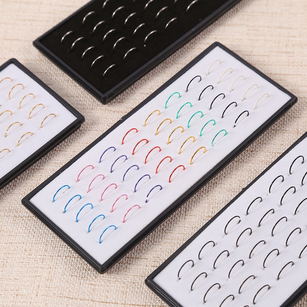316L Medical‑Grade Stainless Steel Non‑Piercing U‑Shaped Nose Stud Set, Personalized Nose Ornament Nose Ring