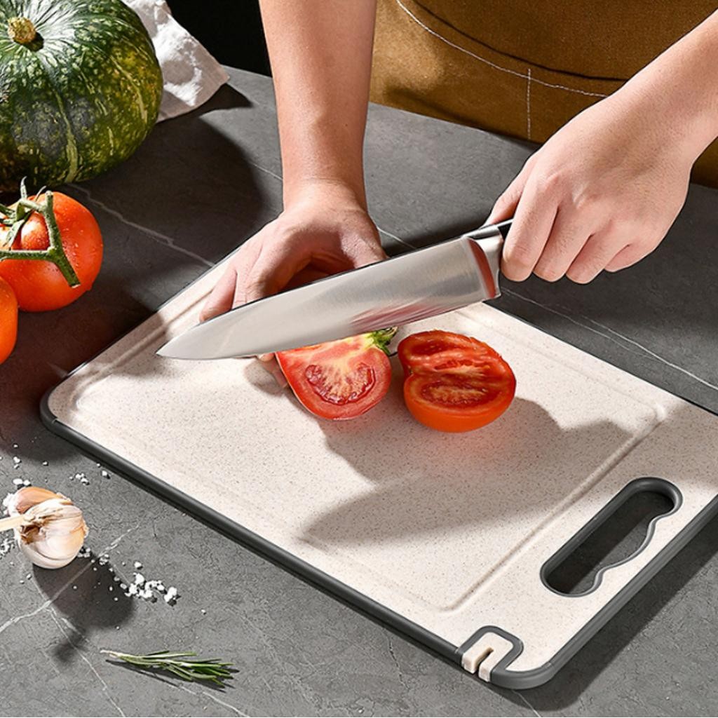 Metal Cutting Board  Stainless Steel Food Grade ABS Double Sided with Sharpener for Meats