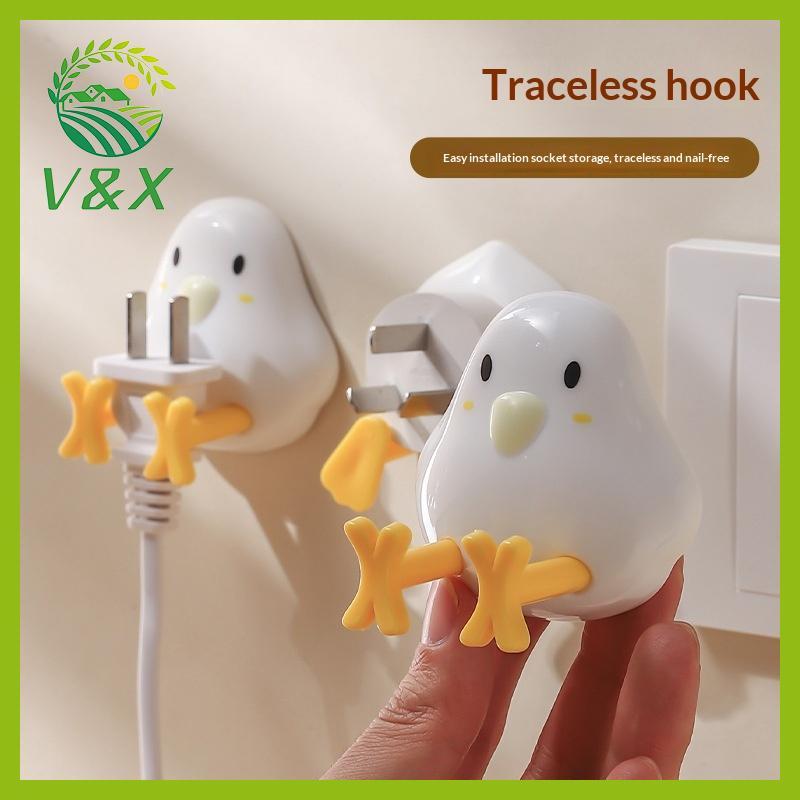 [Snowth] 1/2 Unidades Sem Perfuração Carga Forte Cute Chi Plug Cabide Gancho De Parede Autoadesivo Para Casa Banheiro Or