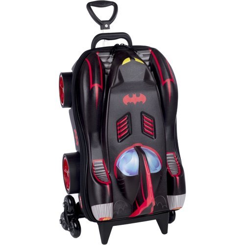 Mala Infantil Batman 3D com Rodinhas - Preta