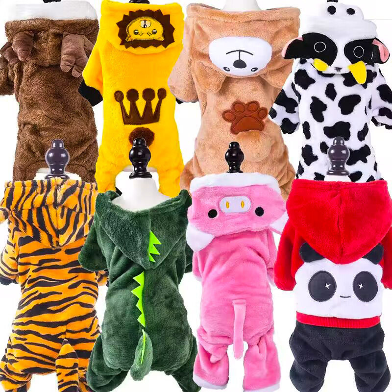 Roupas para cães Coral Fleece Transformação Roupas Teddy Puppy Corgi