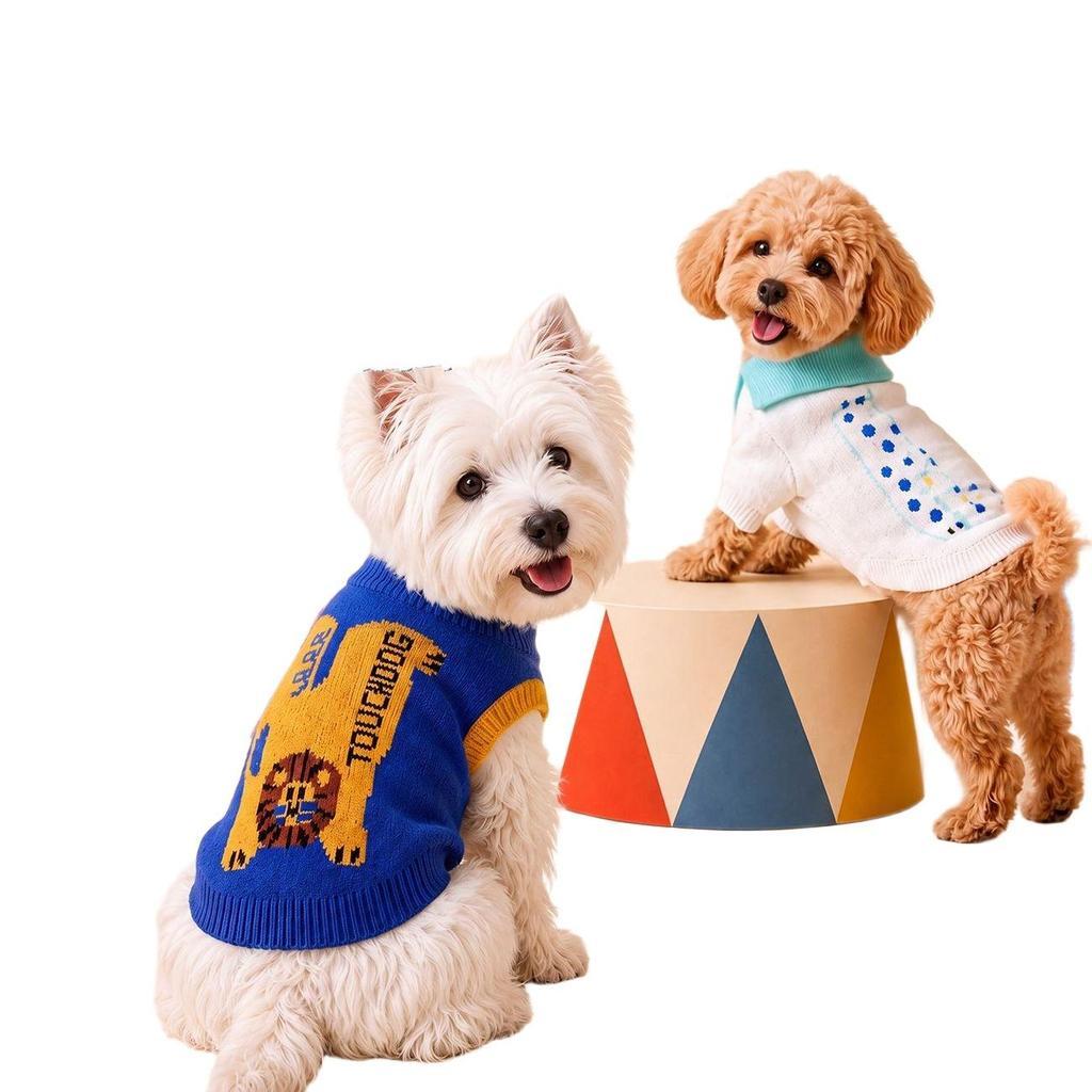 TOUCHDOG It Dog Sweater Outono Inverno Roupas para animais de estimação Gatos Cães Universal Tricô Teddy Puppy Sweater