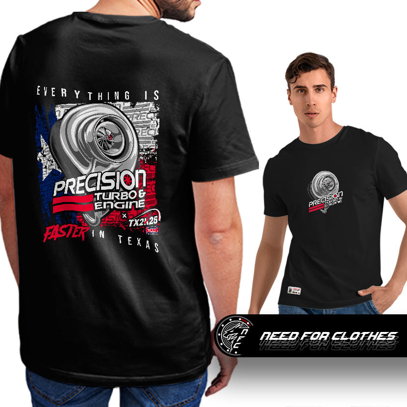 Camiseta Turbo Precision Turbo TX2K 2025 Drag Racing Street Performance Faster in Texas