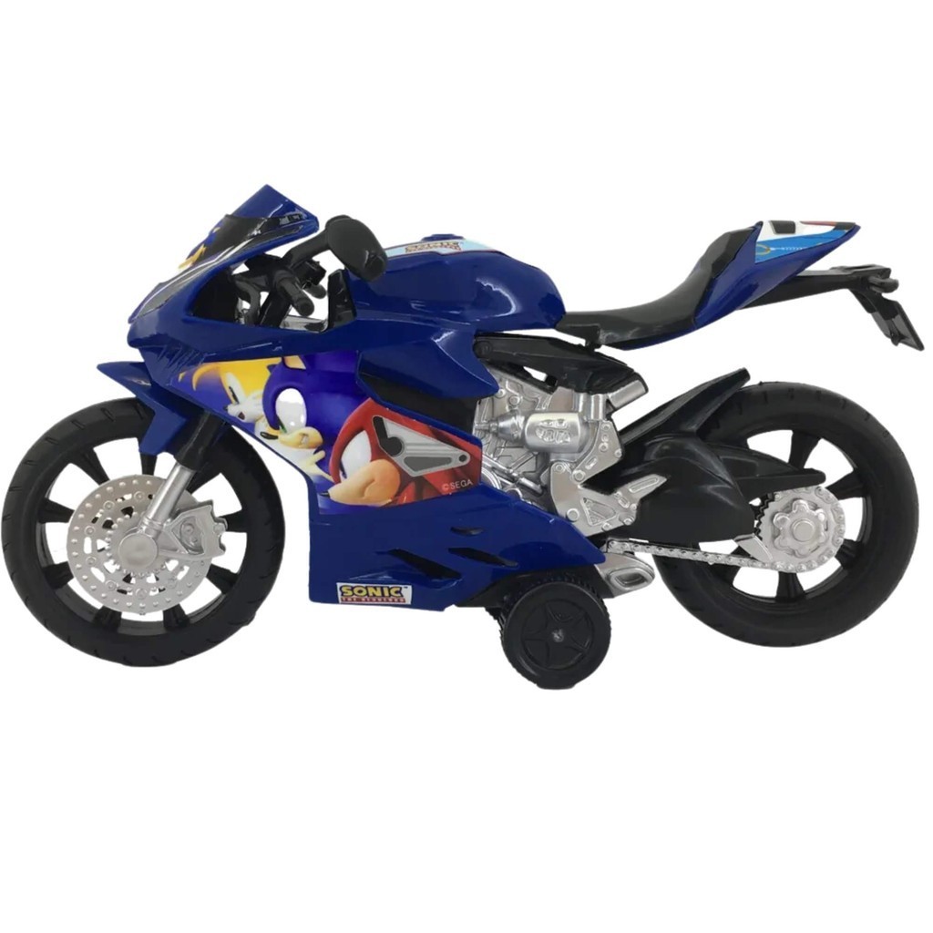 Brinquedo Infantil Moto Fricção Faster Biker Sonic Candide - 3453