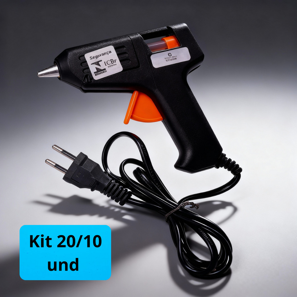 Kit 20/10 Pistola Cola Quente Grande Pequena Grossa/Fina Atacado Artesanato Trabalho