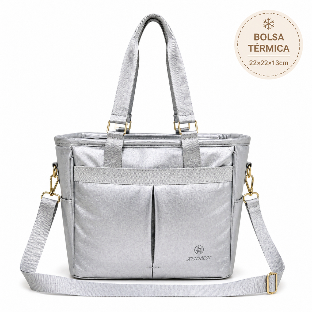 Bolsa Térmica Premium Lunch Bag Grande Impermeável Conserva Quente e Frio Ideal Trabalho Escola Viagem