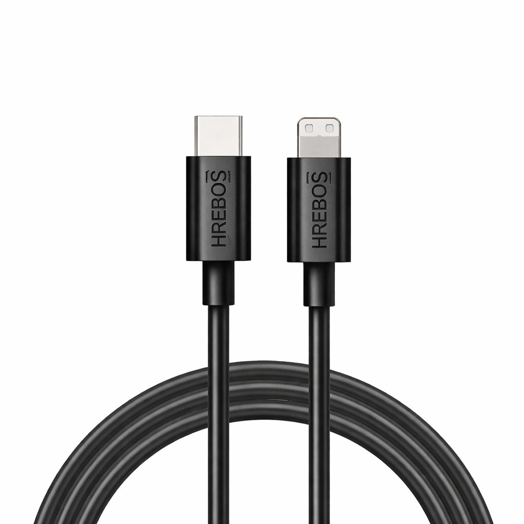Cabo Compatível iPhone 14 13 12 11 X XR Pro Max iPad MacBook Tipo c Lightning Branco Preto 1m HRebos