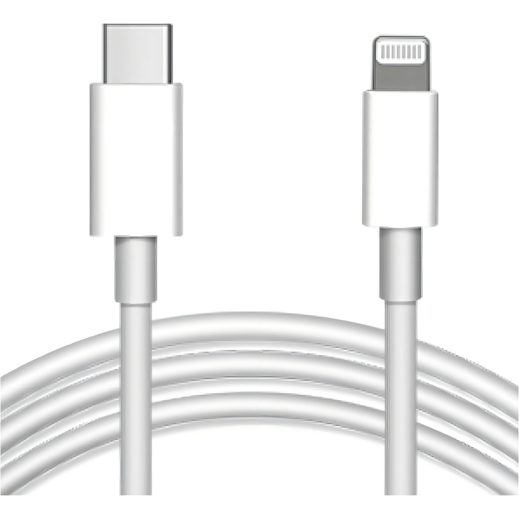 Cabo Usb-c / Lightning Cor Branco Compatível com Iphone 11 12 13 14 Mini Pro Max