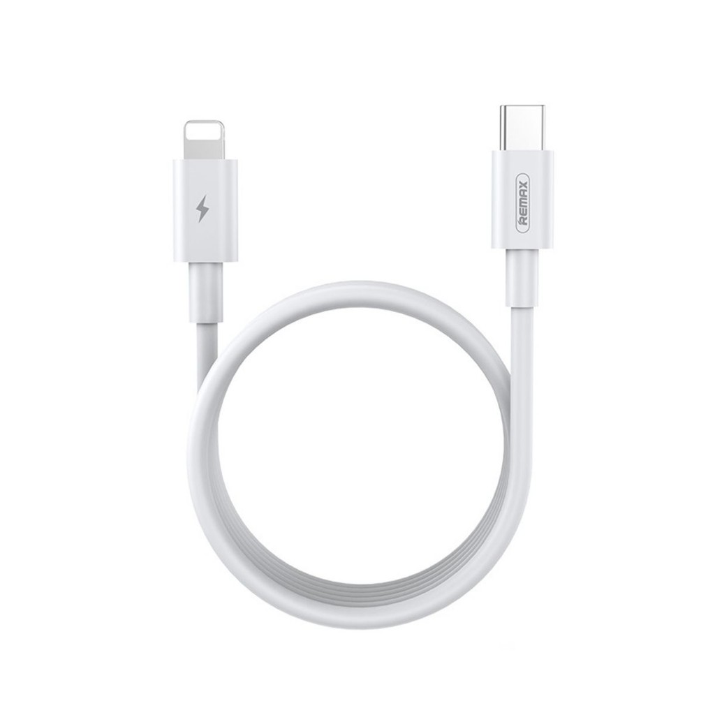 Cabo iPhone USB-C PD para Lightning 18W Remax Super PD flash RC-135L 100cm P/ iPhone 8 ao 12 Pro Max