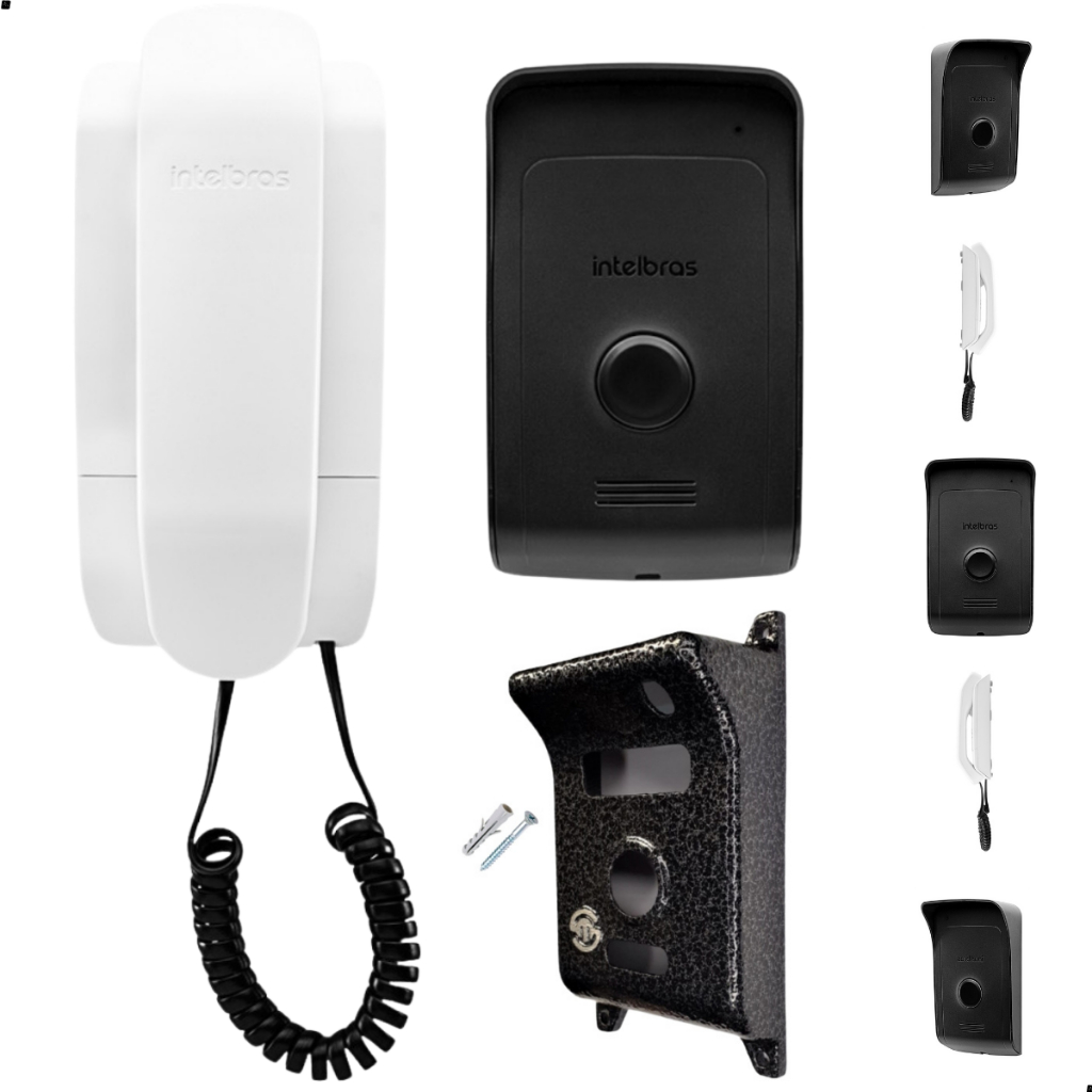 Kit Porteiro Eletrônico Residencial IPR 1010 Intelbras Com Protetor Anti Roubo Incluso