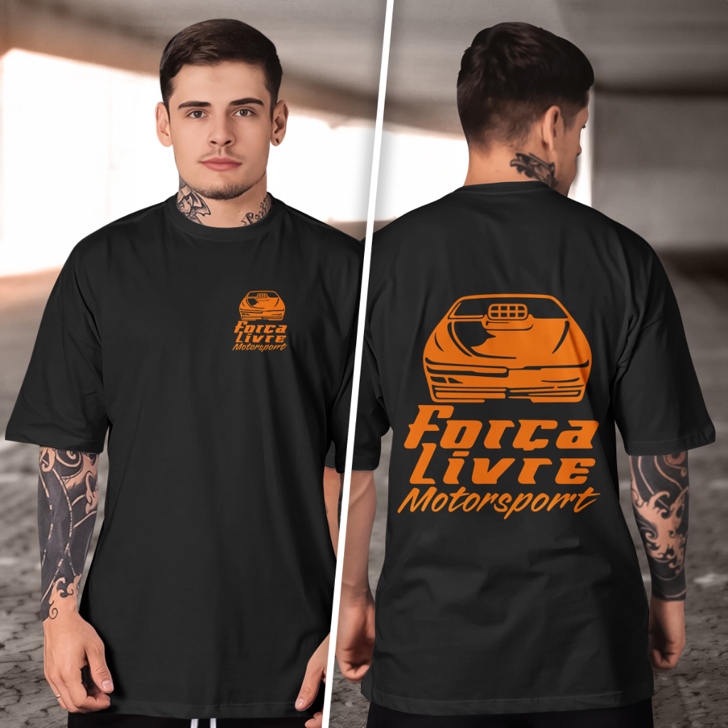 Camiseta Orange Speed 100% Algodão Premium moda 2026