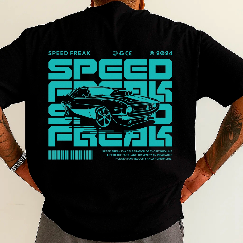 Camisa Camiseta Blusa Oversized Speed Freak Carro Top Streetwear 100% Algodão