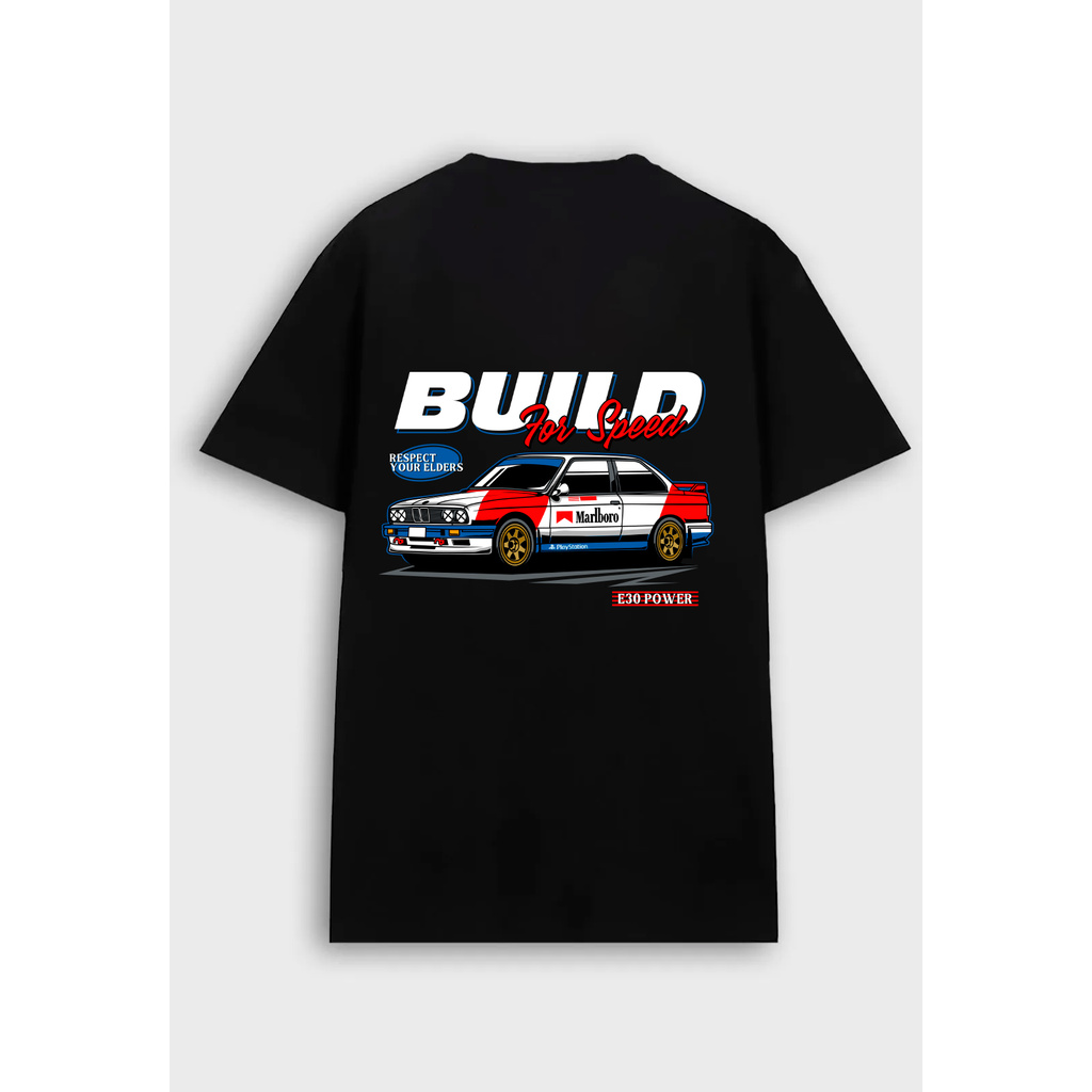 Camiseta Estampa Build For Speed Streetwear Lançamento Blusa Algodão 100% Camisa Visual Urbano