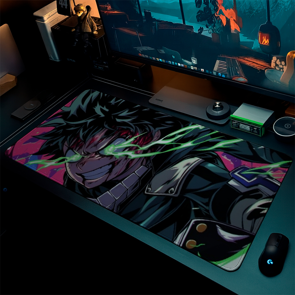Mouse Pad Antiderrapante Speed Gamer Confortavel E Estiloso Com Bordas Costuradas Com Estampa De Anime 100% Exclusiva