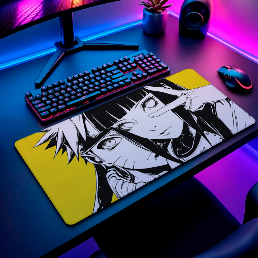 Mouse Pad Gamer Speed Com Base Antiderrapante Premium Com Bordas Costuradas Com Estampa De Anime 100% Exclusiva