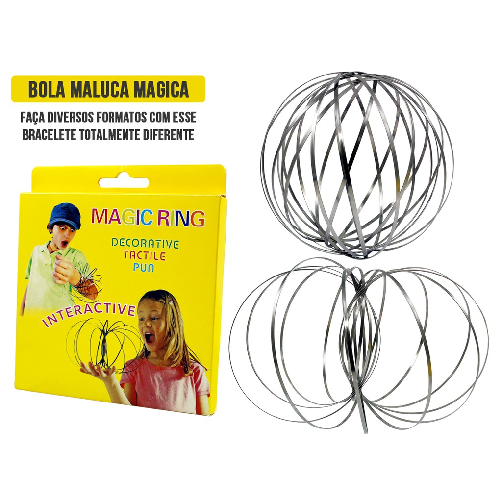 PROMOÇÃO PAGUE 1 LEVE 5 Pulseiras Mágica Argola Metal Anti Stress Magic Flow Ring Melhor Que Spinner Mola De Brinquedo 3d Diversão