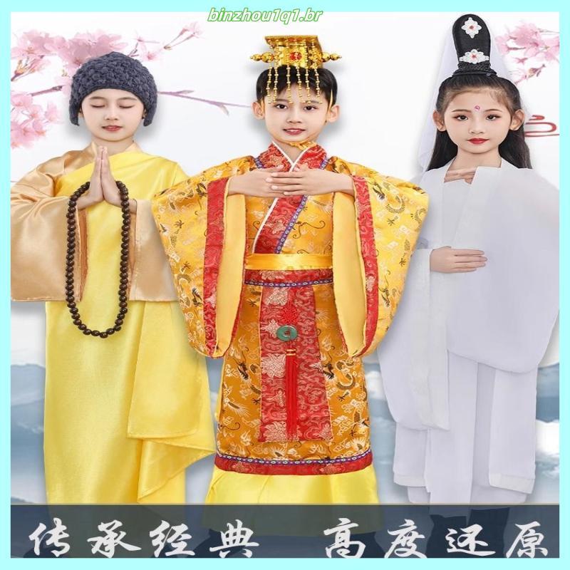 Guanyin traje guanyin Bodhisattva desempenho traje tathagata buda traje tathagata traje viagem para o oeste roupas crian