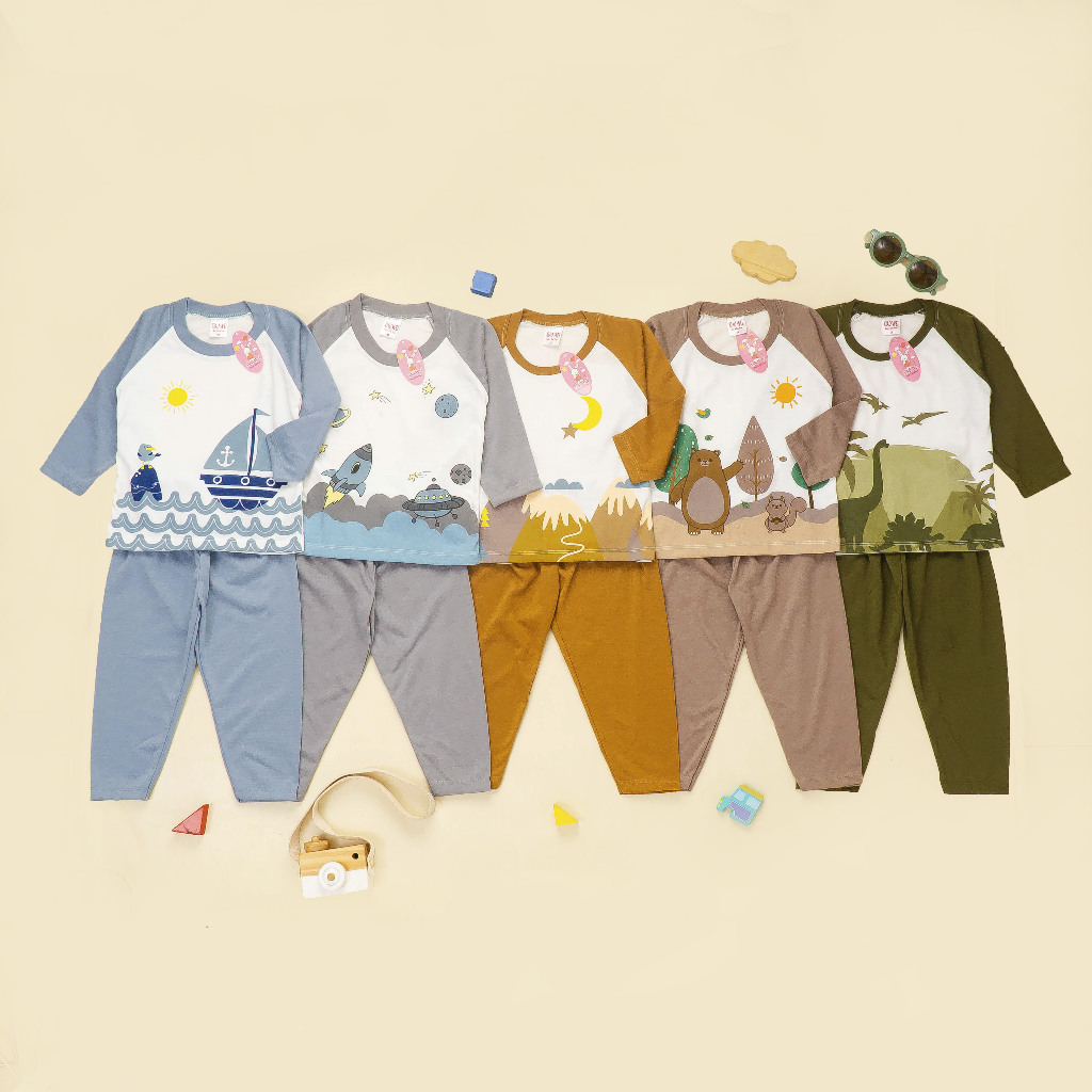 Raglan Tale Story Long Earthtone Series Roupas Infantis E Bebês Meninos/De Bebê Menino De 0 A 4 Anos Xiao Wei Para Crian