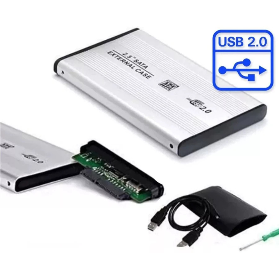 Case para Disco Rígido 2.5 SATA USB 3.0 Gaveta Externa Compacta para Armazenamento