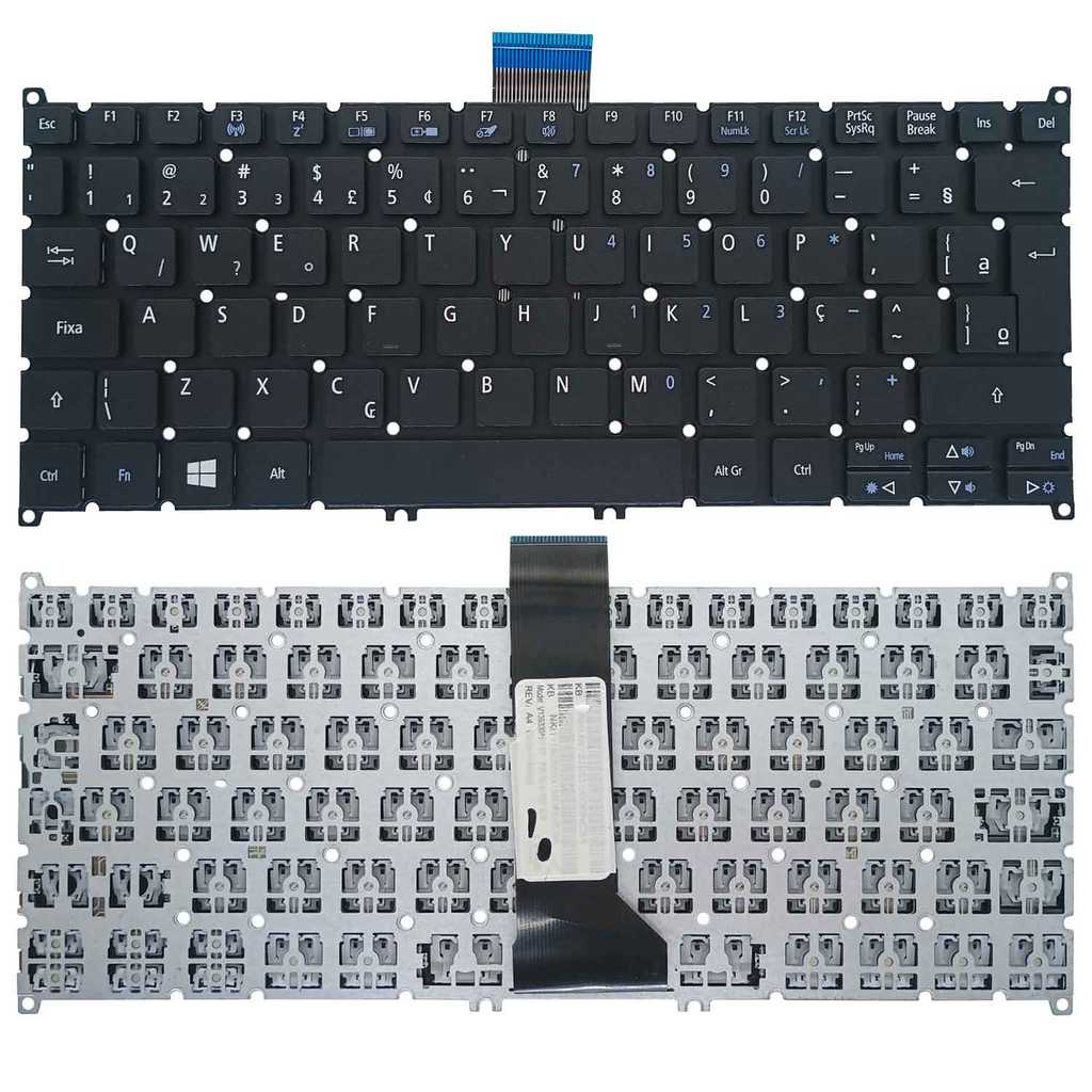 Teclado Para Notebook Acer E11 E3-111 E3-112 E3-112m V13 V3-112p V3-331 V3-371 V3-372 V3-372t V5-122 Com Ç