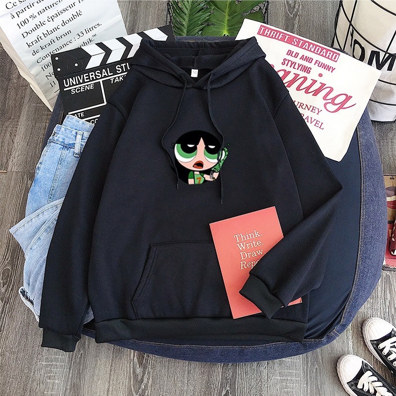Blusa Moletom Canguru Unissex Algodão Meninas Super Poderosas Docinho Tumblr Promoção