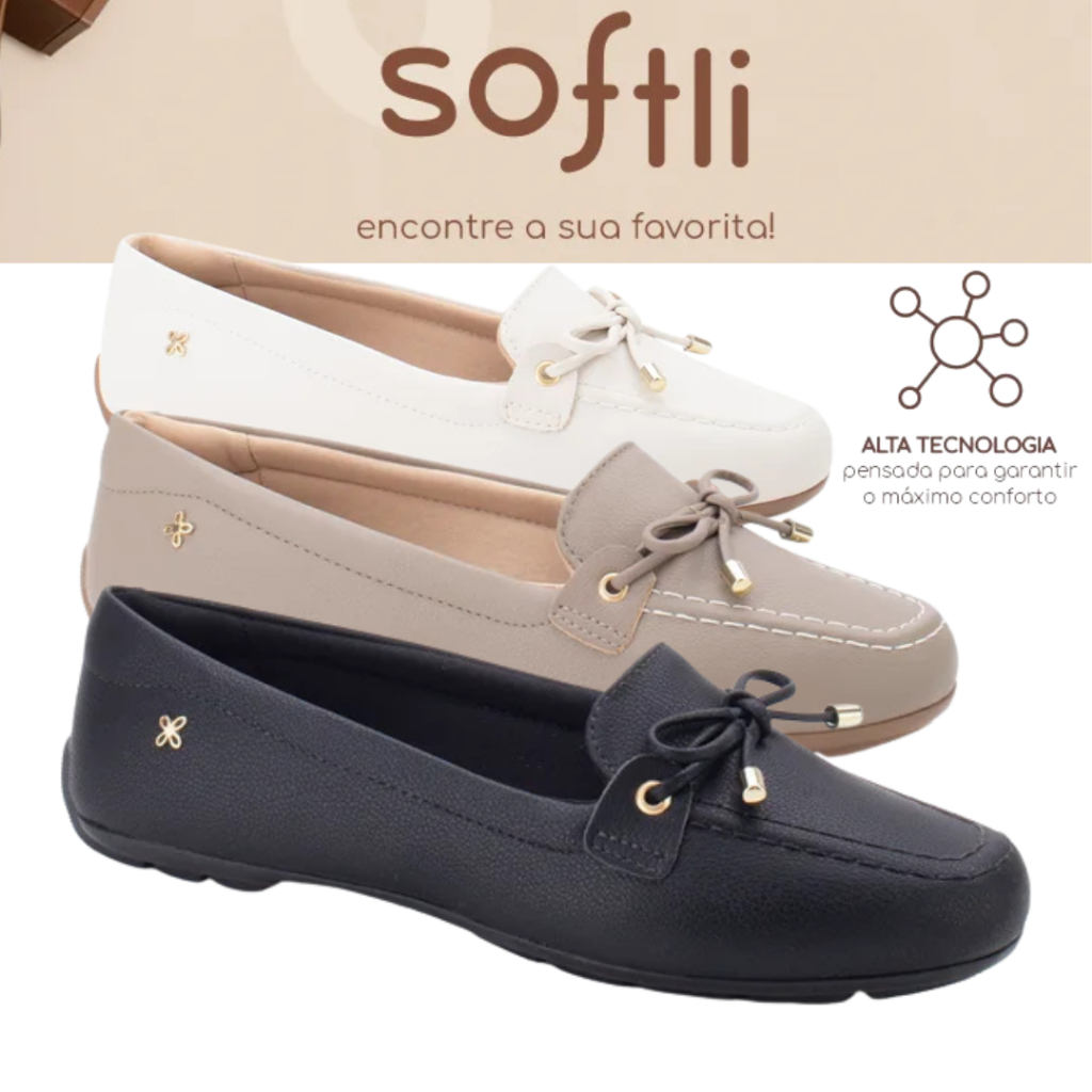 MOCASSIM SOFTLI CONFORT ORTOPEDICO SAPATILHA VERÃO INVERNO