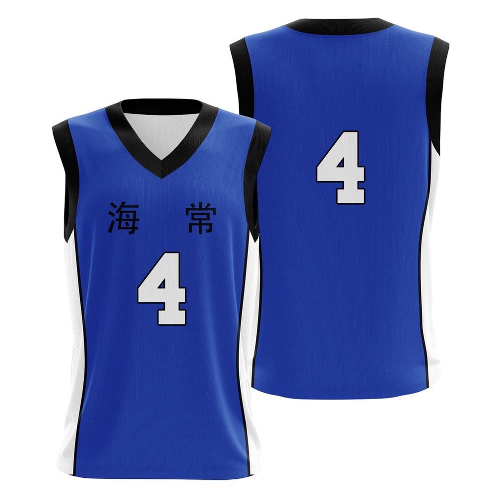 Camiseta Regata Unissex Uniforme Kaijo Anime Kuroko no Basket Número Personalizável