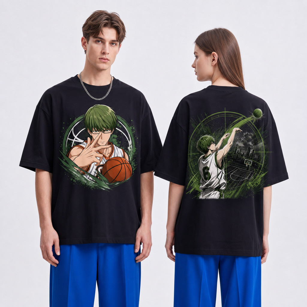 Camiseta Preta Basica Kuroko no Basket anime esportivo Personagem Poderes e Simbolos 100% Algodão Unissex