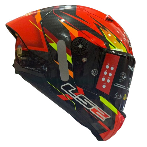 Capacete LS2 FF805 THUNDER C GP Fire Red Black + VISEIRA FUMÊ ACESSÓRIOS