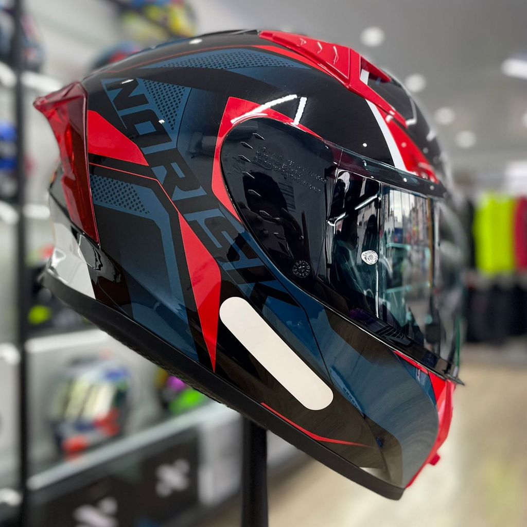 CAPACETE NORISK FLOW PULSE BLUE/RED + BRINDE VISEIRA COLORIDA e AEROFOLIO