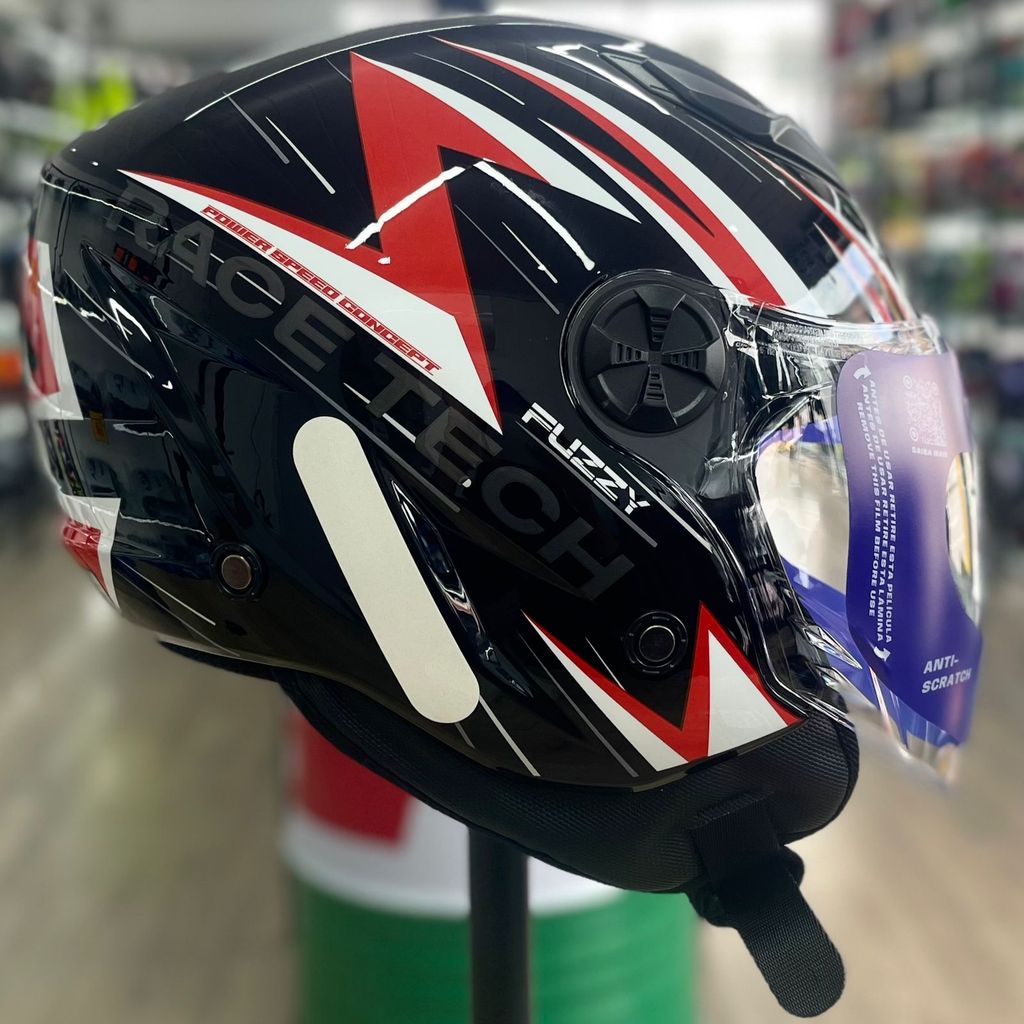 Capacete RACE TECH PLAY FUZZY BLACK/RED