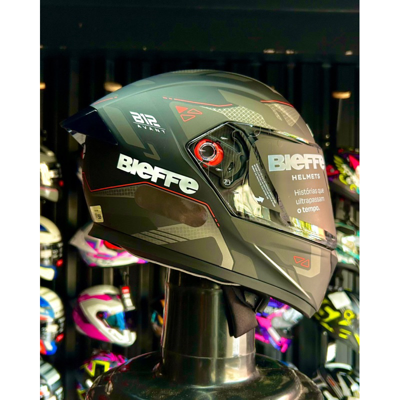 CAPACETE BIEFFE B12 - EVOLVE BLACK RED