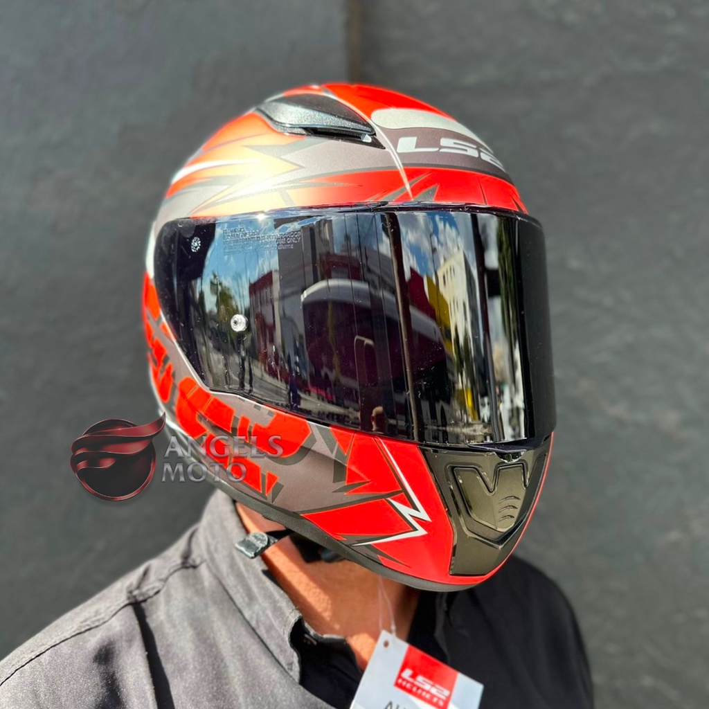 Capacete LS2 FF353 Rapid Cromo Mat Blk Red