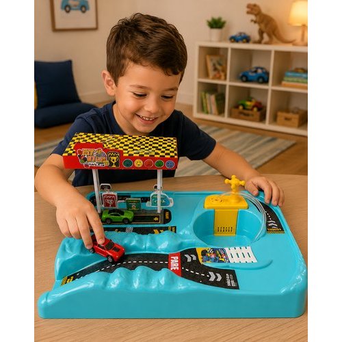 Brinquedo Pista Turma Da Mônica Posto Gasolina Lava Rápido Educativo Interativo Crianças