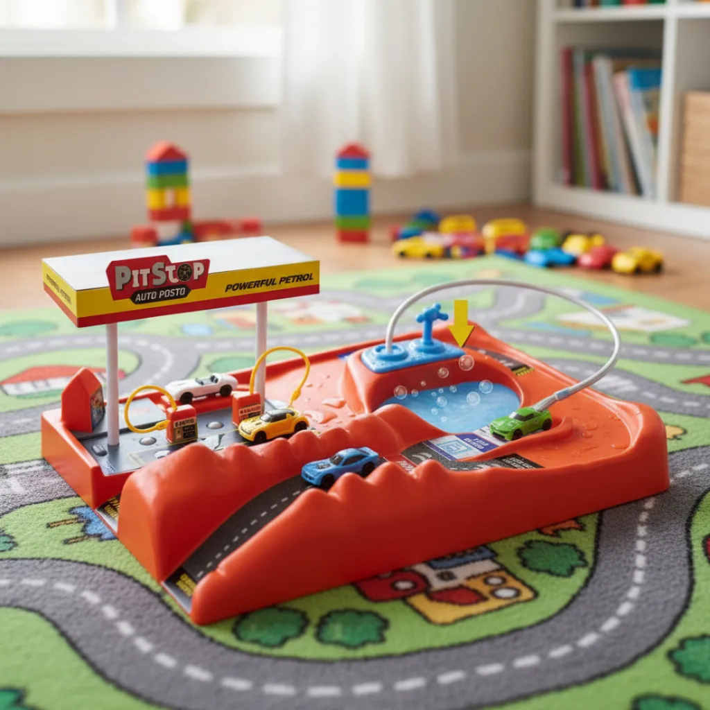 Brinquedo Pista Posto De Gasolina Brinquedo Pit Stop Garagem Carrinho Brinquedo menino