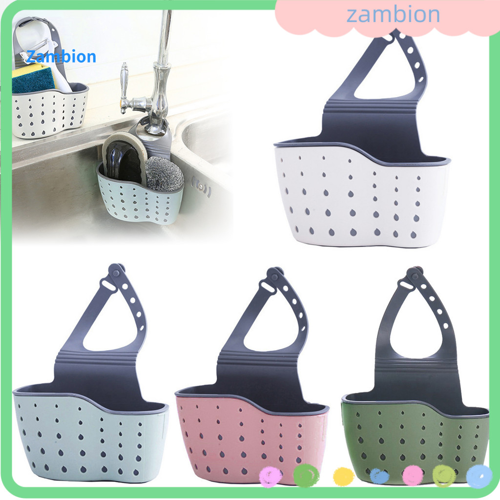 Hanging Bag Organizer Double-layer Storage Basket Kitchen Sink Shelf Soap Sponge Drain Rack Strong Load Easy to Install