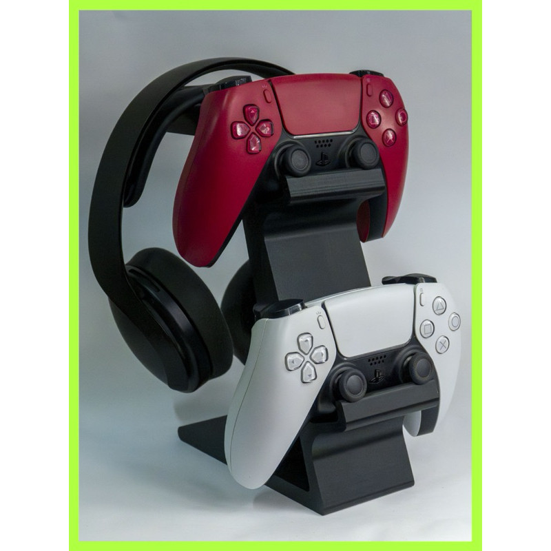 Suporte gamer de mesa para controles de videogame e fone headset Ps3 Ps4 Ps5 Xbox Nintendo o