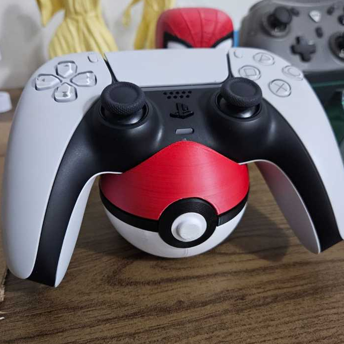 Suporte Stand para Controle de Videogame Temático Pokébola 3D