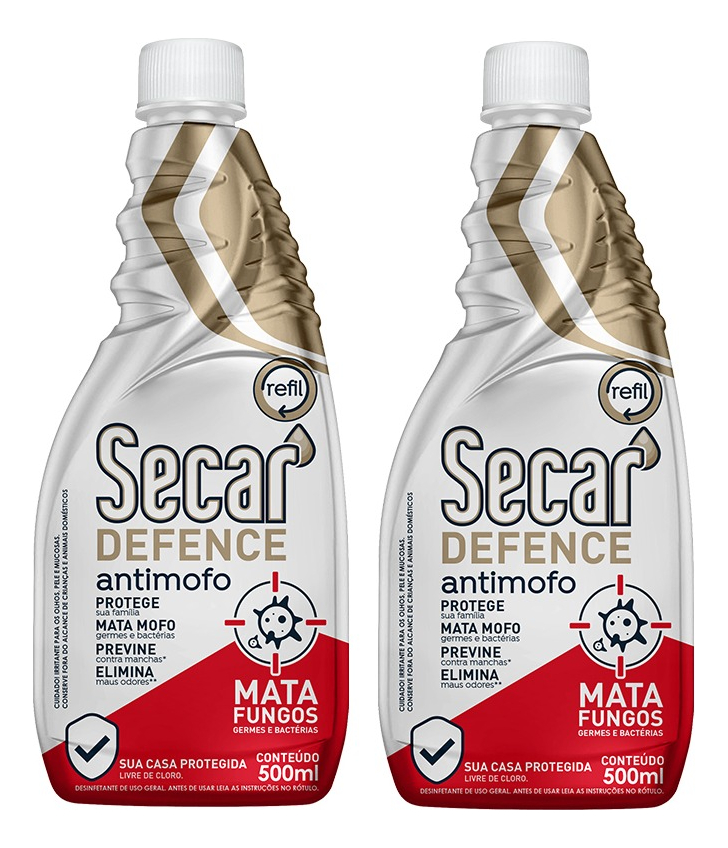 Kit 2un Spray Antimofo Secar Defense 500ml