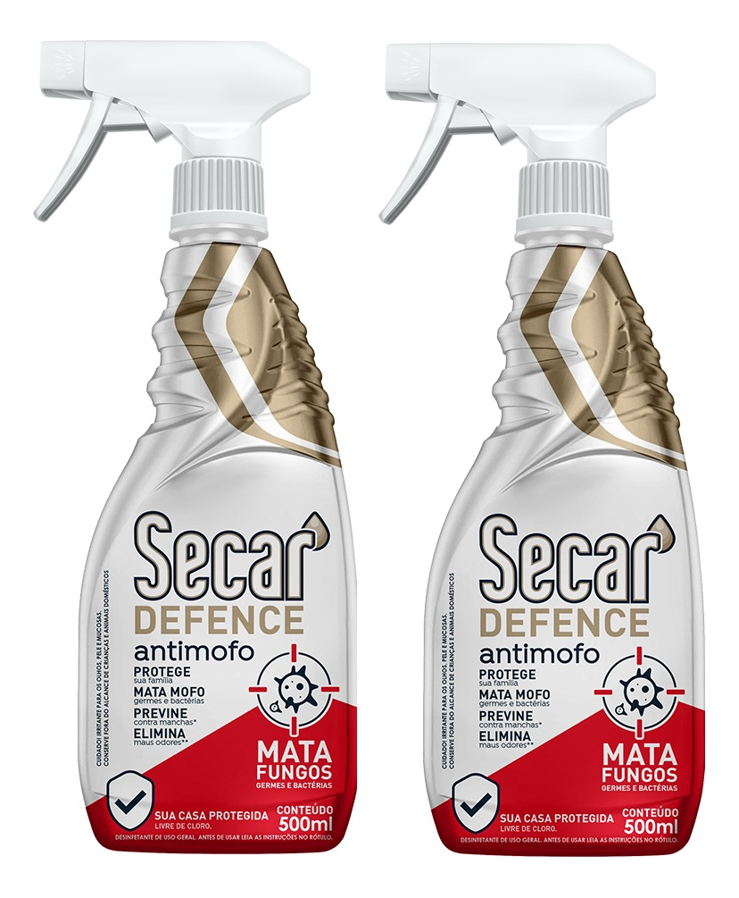 Kit 2un Spray Antimofo Secar Defense 500ml