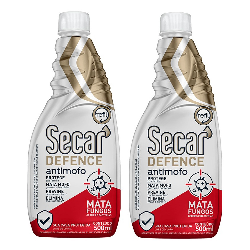 Kit 2un Spray Anti Mofo Secar Defense 500ml