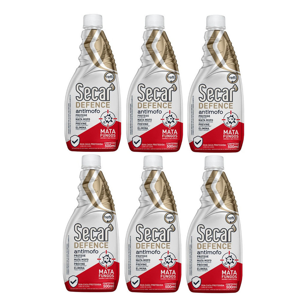 Kit 6un Spray Antimofo Secar Defense 500ml