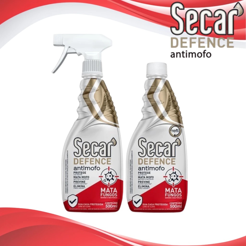 Spray Anti Mofo Eliminar cheiro de mofo Secar Defence 500ml