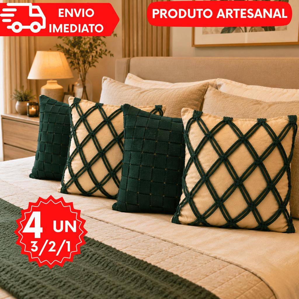 Unidades 4/3/2/1 Capas de Almofada Sala Moderna Elegante Premium100% Algodão Artesanal Alta Qualidade
