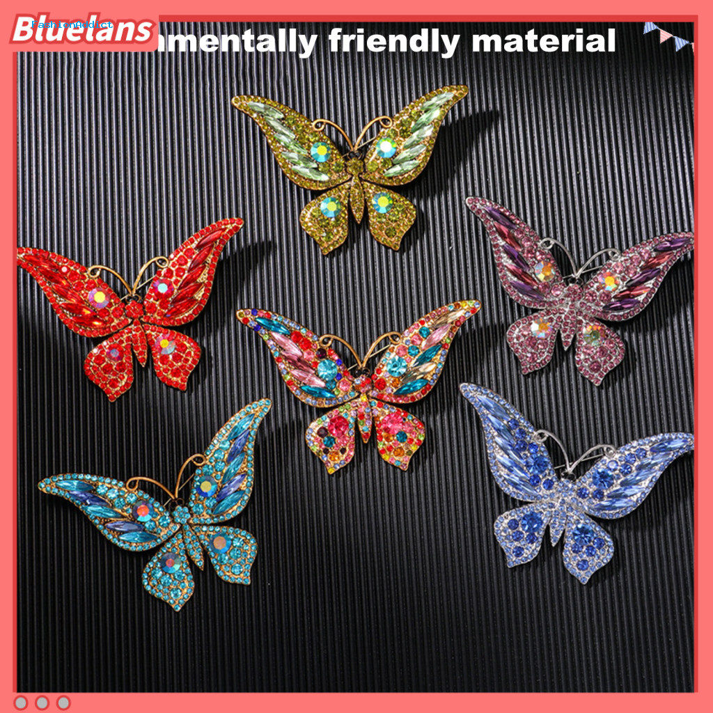 Sparkling Brooch Butterfly Rhinestone for Women Girls – Corsage Pin Elegant Gift for Christmas Wedding Birthday Fashio