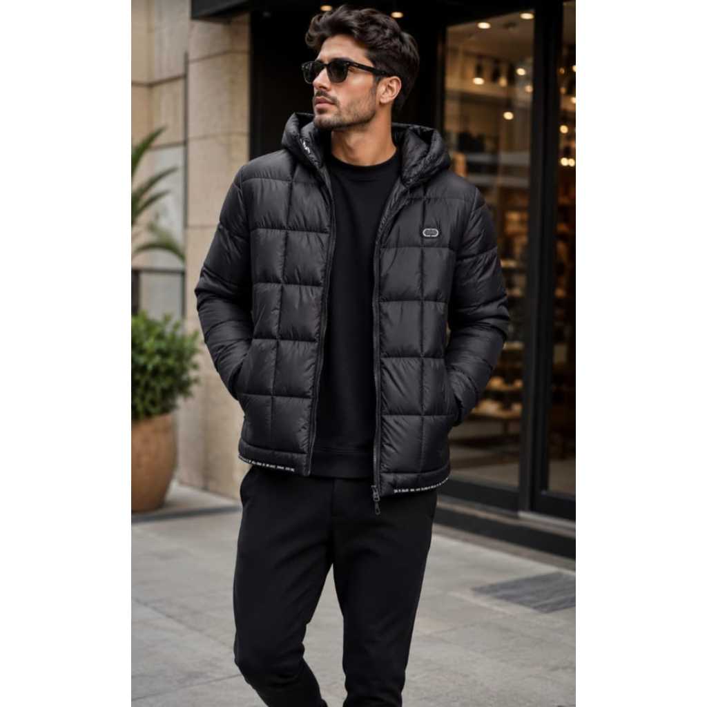 Jaqueta Bobojaco Masculina Ecko Unltd Puffer Inverno Impermeável Com Capuz Casual Original