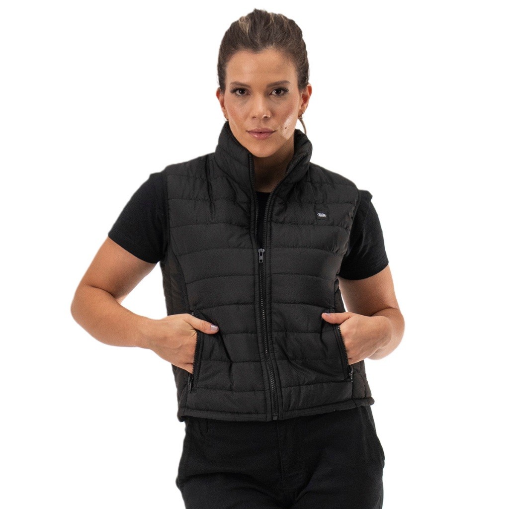 Bobojaco Colete Puffer Bomber Feminino Macio Inverno Frio Casual Liso