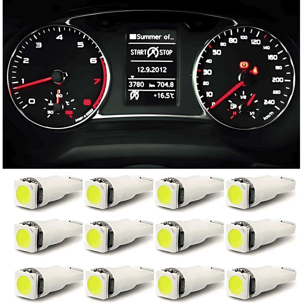 Lâmpada Pinguinho T5 acrílico Led Painel Moto Carro Esmagadinha camarãozinho