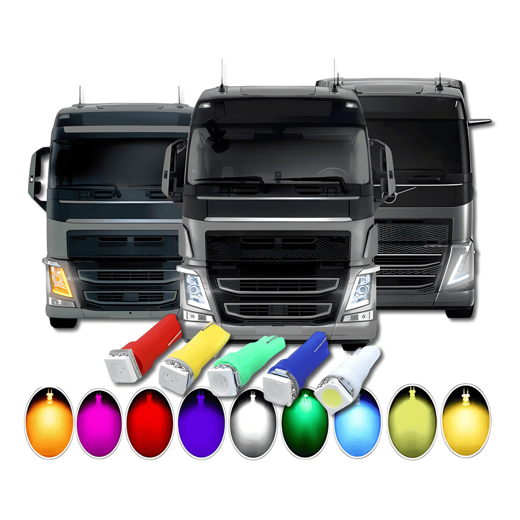 10 Lampada T5 Painel 24v Caminhão Led Pinguinho Esmagadinha