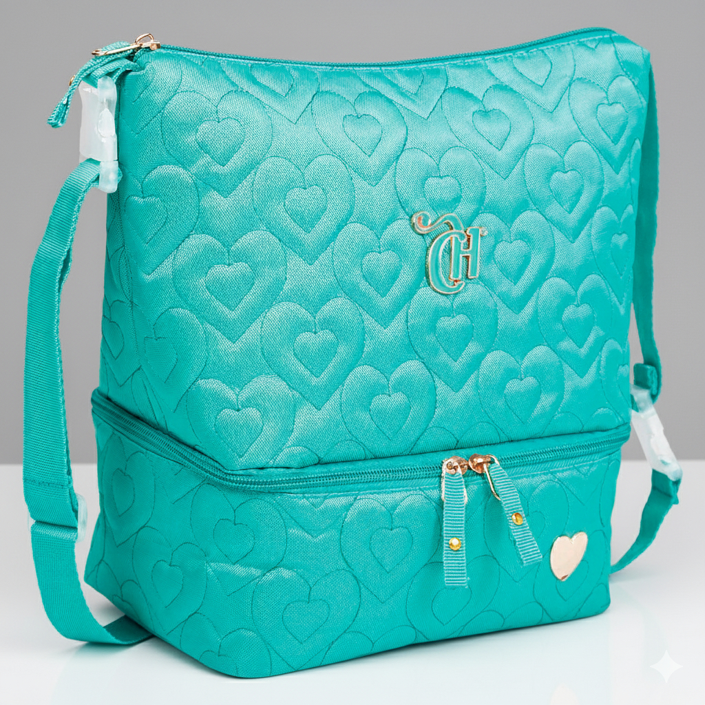 Lancheira Bolsa Térmica Grande Merendeira Transversal Tira colo Capricho Love Original